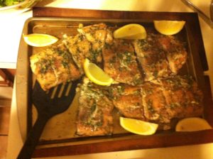 Fresh Cedar Planked Grilled Dill Salmon