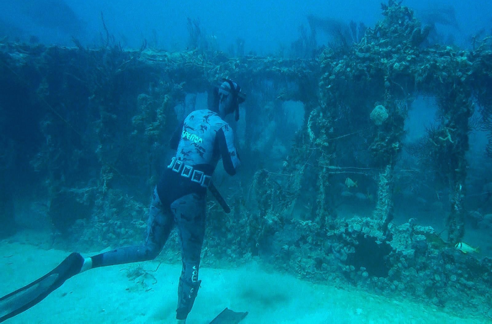 Matt Hunting on a Deep Wreck